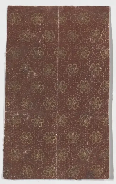 Sheet with gold floral pattern