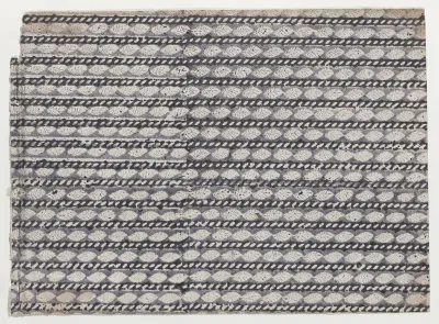 Sheet with gray and black abstract pattern