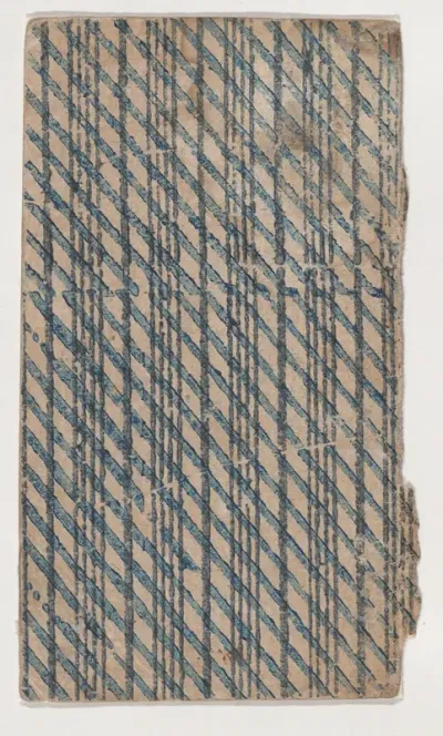 Sheet with horizontal and diagonal stripe pattern