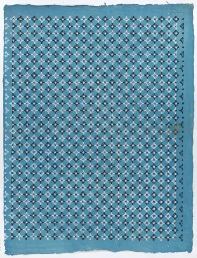 Sheet with overall black and white floral pattern