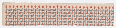 Sheet with overall blue and red diamond pattern