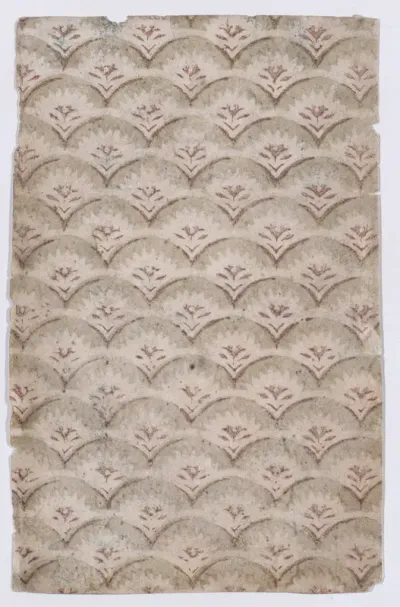 Sheet with overall curved abstract pattern