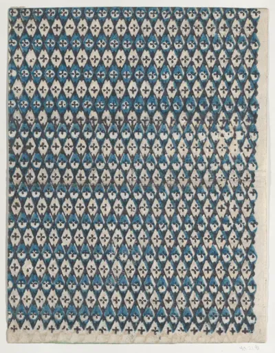 Sheet with overall diamond pattern