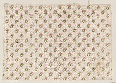 Sheet with overall dot and abstract pattern