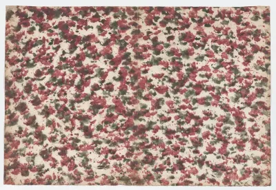 Sheet with overall green and red splotchy design