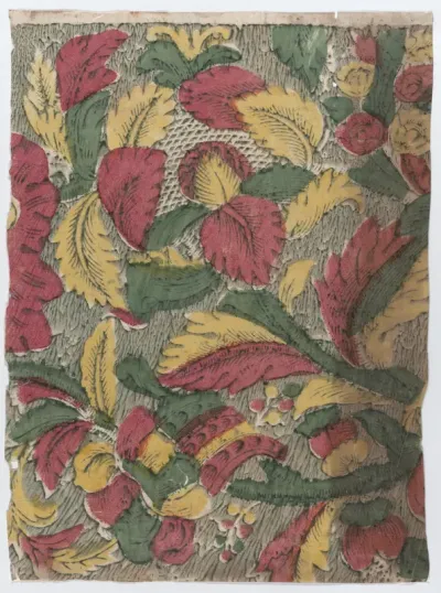 Sheet with overall leaf pattern