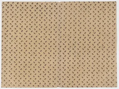 Sheet with overall pattern of dots and dashes