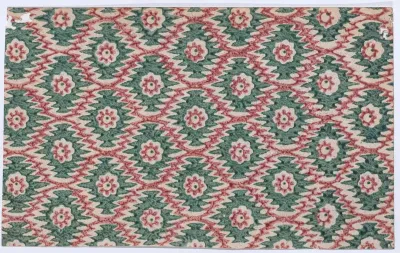 Sheet with overall pattern of flowers and organic shapes