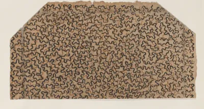 Sheet with overall pattern of squiggly lines