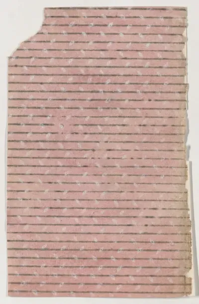 Sheet with overall pattern of stripes and dashes