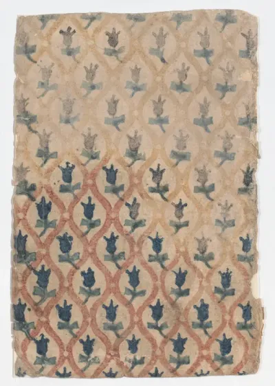 Sheet with overall pattern of tulips