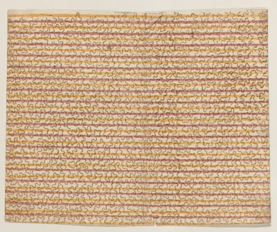 Sheet with overall stripe pattern with squiggly lines