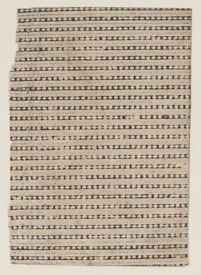 Sheet with overall striped geometric pattern