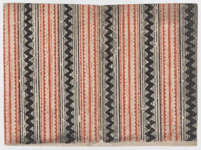 Sheet with overall zig zag and stripe pattern
