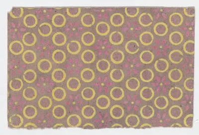 Sheet with pattern of flowers and circles