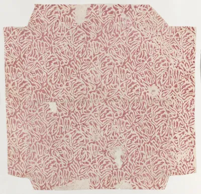 Sheet with red abstract pattern