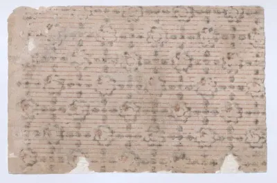 Sheet with stripe and floral pattern