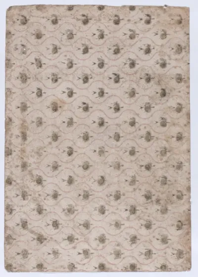 Sheet with wavy lines and abstract pattern