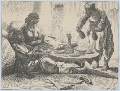 Sheich Ibrahim and His Visitors, from "Illustrated  Arabian Nights' Entertainments"
