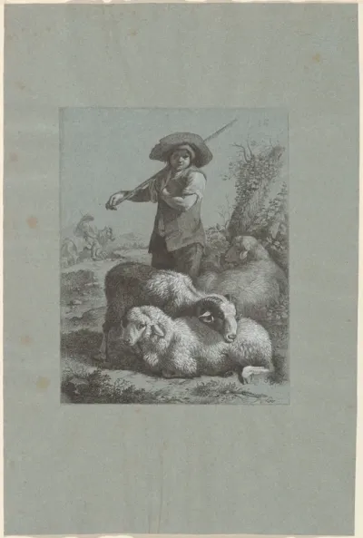 Shepherd Boy with Sheep