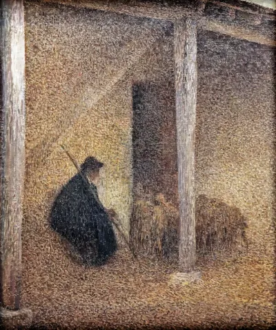 Shepherd bringing in his sheep -