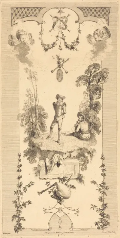 Shepherd Dancing to the Sound of a Flute