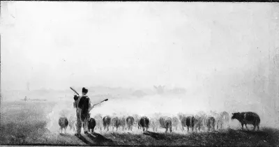 Shepherd with a Flock of Sheep