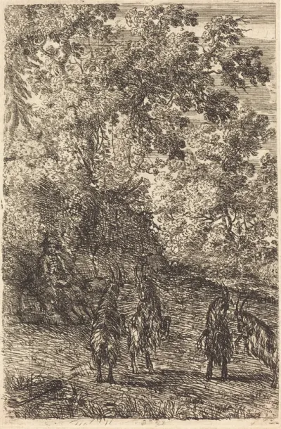 Shepherd with Four Goats (Les quatre chèvres)
