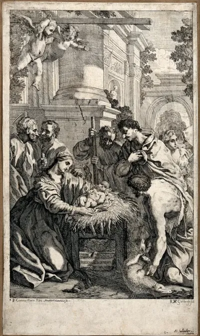 Shepherds adoring the Christ Child