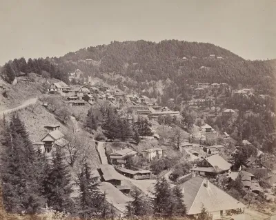 Shimla. Houses of European Residents, Looking East