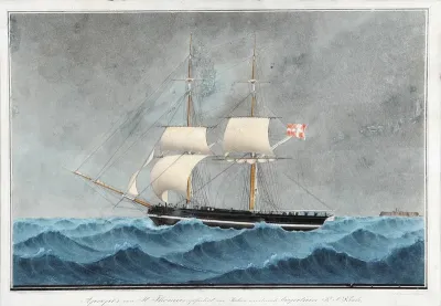 Ship portrait of the Apropos of St. Thomas.