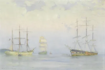 Shipping at Anchor, Carrick Roads