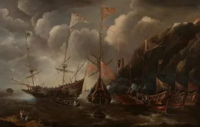 Shipping off a Mediterranean coast