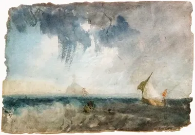Shipping off the Mewstone (possibly a study for the ‘Southern Coast’)