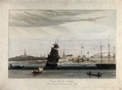Ships at Rangoon, Burma