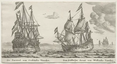 Ships of Amsterdam: The Pearl and East Indiaman, The Double Eagle, a West Indiaman