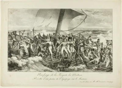 Shipwreck of the Frigate Medusa. Revolt of Some of the Crew on the Raft