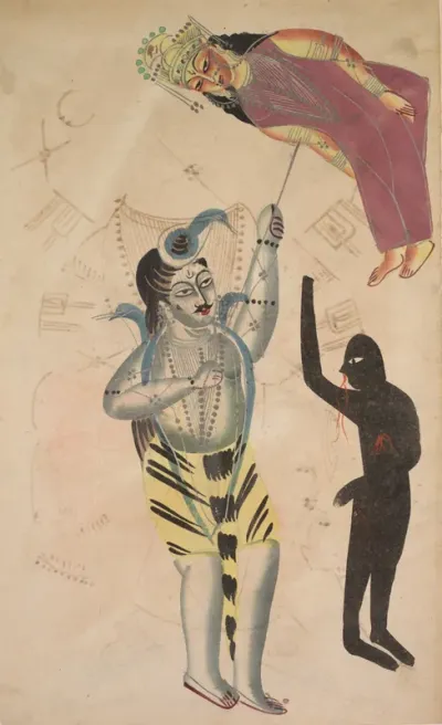 Shiva Bearing Aloft the Body of His Sati