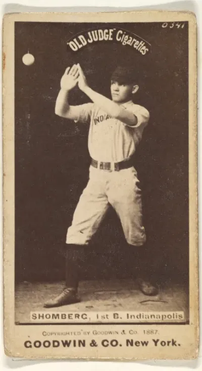 Shomberg, 1st Base, Indianapolis, from the Old Judge series (N172) for Old Judge Cigarettes