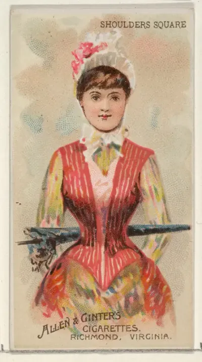 Shoulders Square, from the Parasol Drills series (N18) for Allen & Ginter Cigarettes Brands