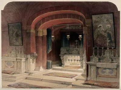 Shrine of the Annunciation of the Virgin, in the church of the Annunciation, Nazareth, Israel
