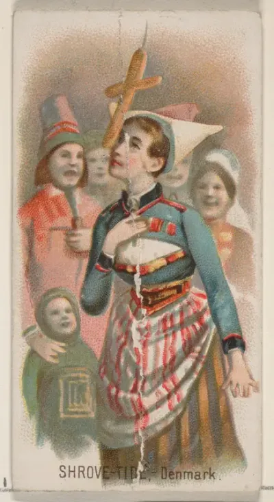 Shrove-Tide, Denmark, from the Holidays series (N80) for Duke brand cigarettes
