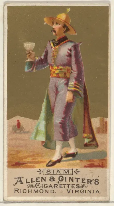 Siam, from the Natives in Costume series (N16) for Allen & Ginter Cigarettes Brands