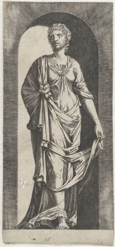 Sibille met een draperie in haar linkerhand