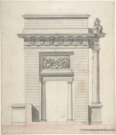 Side Elevation of a Triumphal Arch