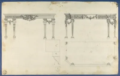 Sideboard Tables, from Chippendale Drawings, Vol. II