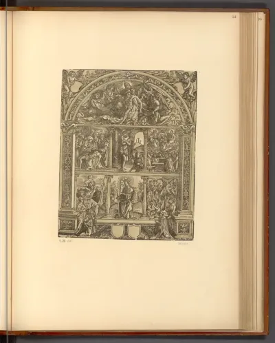 Siebenteilige Altartafel mit Schmerzensmann