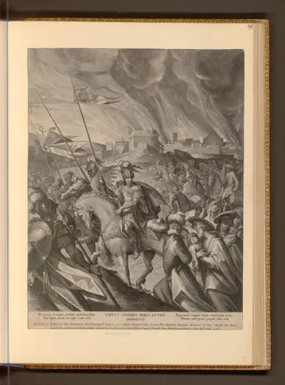 Sieg des Gaius Julius Caesar als Allegorie auf Rudolf I.