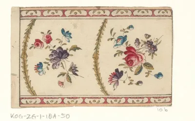 Sierpapier met rozen en bloemen
