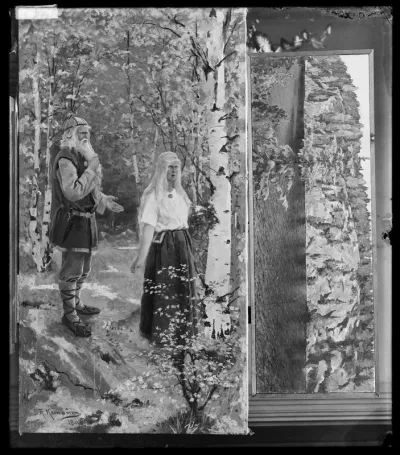 Sigfrid August Keinänen: "Väinämöinen kosii Ainoa" vuodelta 1896